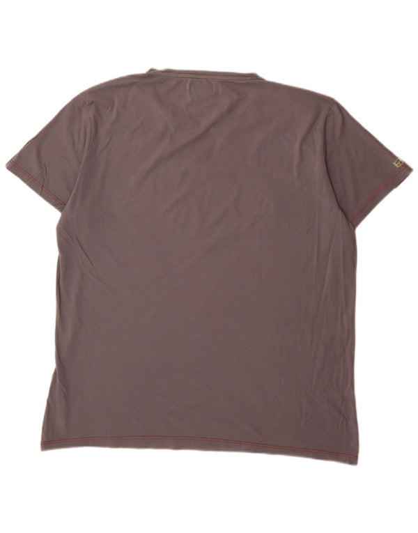 Marlboro Classics Herren-T-Shirt mit Grafik, 2XL, graue Baumwolle