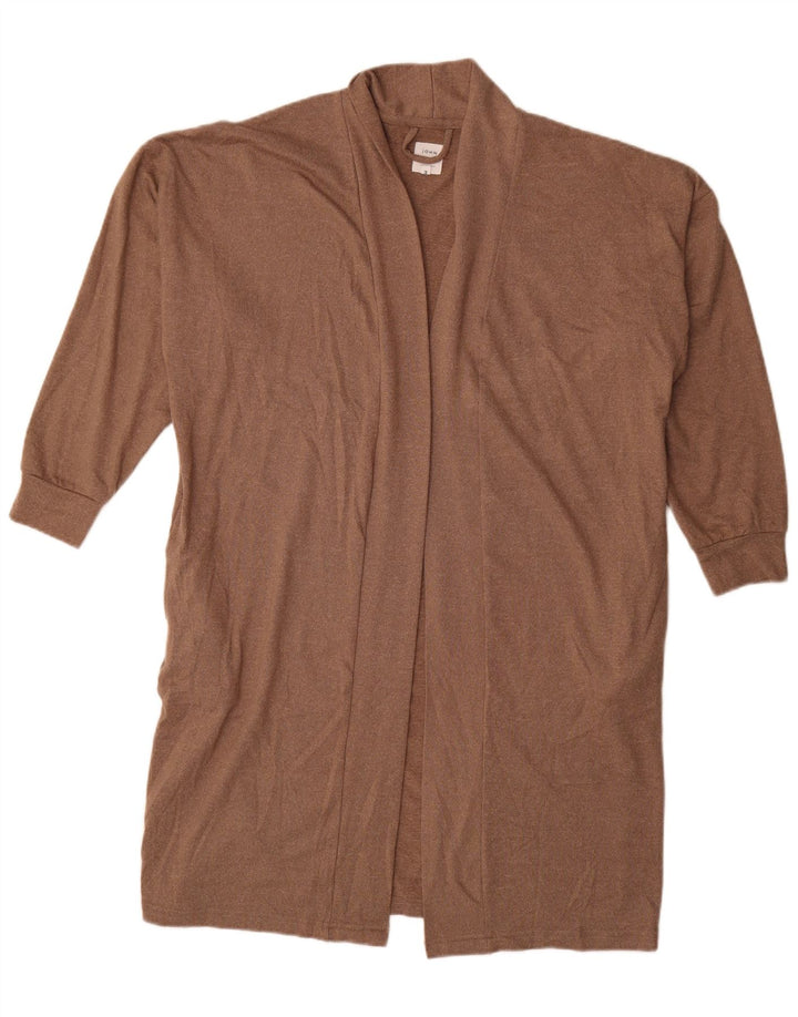 John Lewis Womens Longline Oversized Cardigan Sweater UK 14 Medium Brown