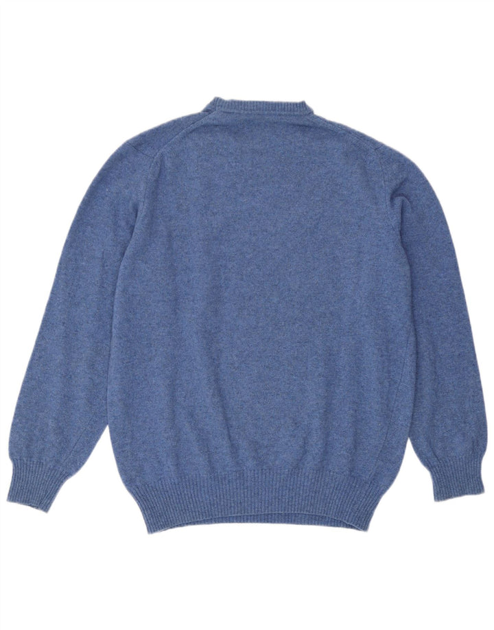Zara Mens Crew Neck Jumper Sweater Large Blue