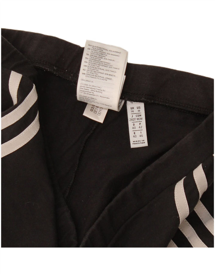 Adidas Dame Leggings UK 14 Medium Sort Bomuld