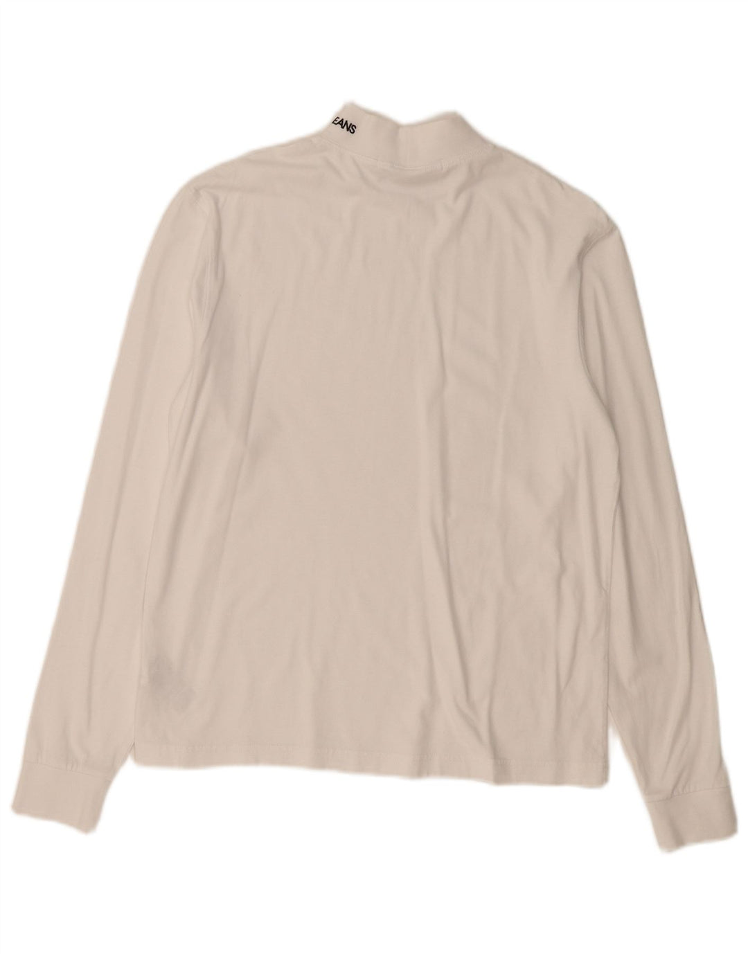 CALVIN KLEIN JEANS Mens Top Long Sleeve Small White Cotton