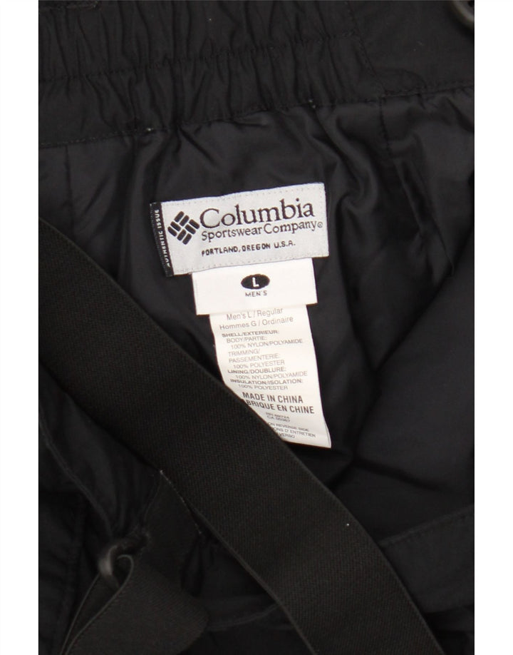 Columbia Mens Dungarees Ski Trousers Large  Black Nylon