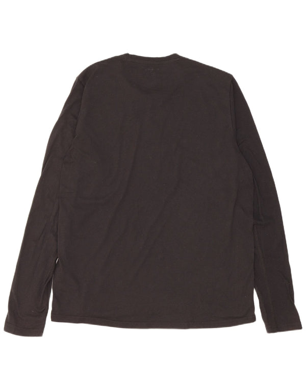 Adidas Hombre Aeroready Graphic Top Manga Larga Grande Poliéster Negro