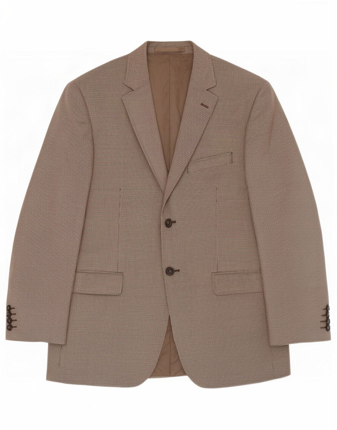 Marks & Spencer Ανδρικό σακάκι 2 κουμπιών UK 38 Medium Beige Houndstooth