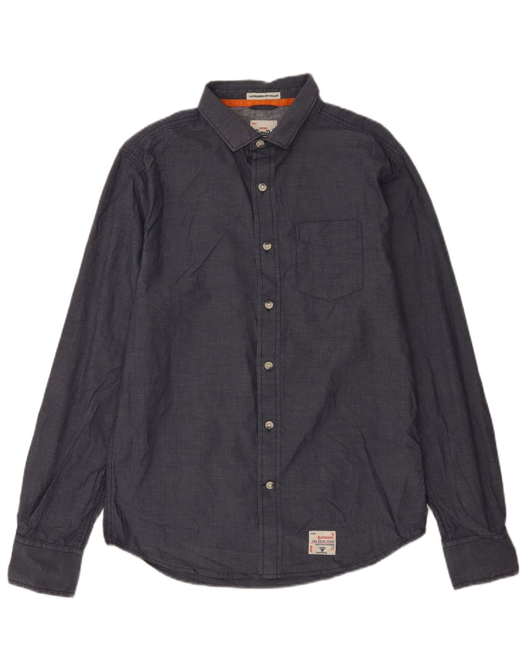 Superdry Mens Shirt Large Grey Cotton