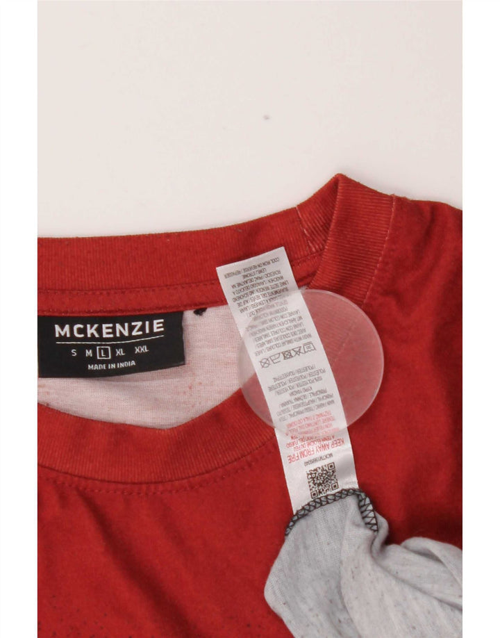 T-shirt da uomo Mckenzie Top grande poliestere rosso tie-dye