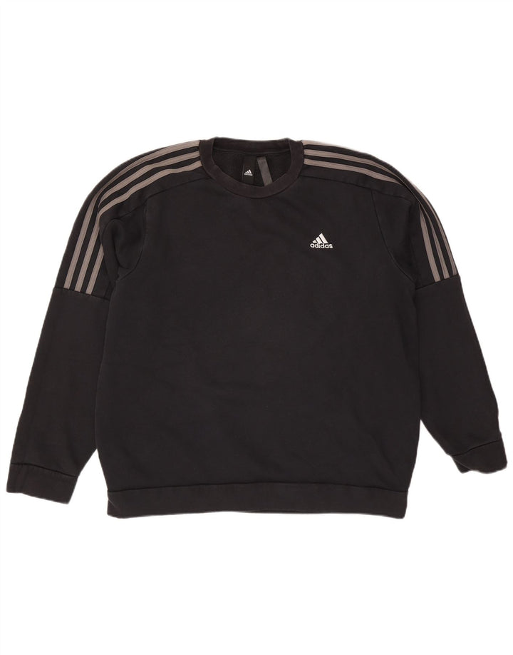Adidas Hombre Sudadera Jumper Medium Negro Algodón