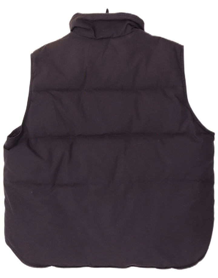BOMB BOOGIE Mens Loose Fit Padded Gilet UK 38 Medium Navy Blue Polyester