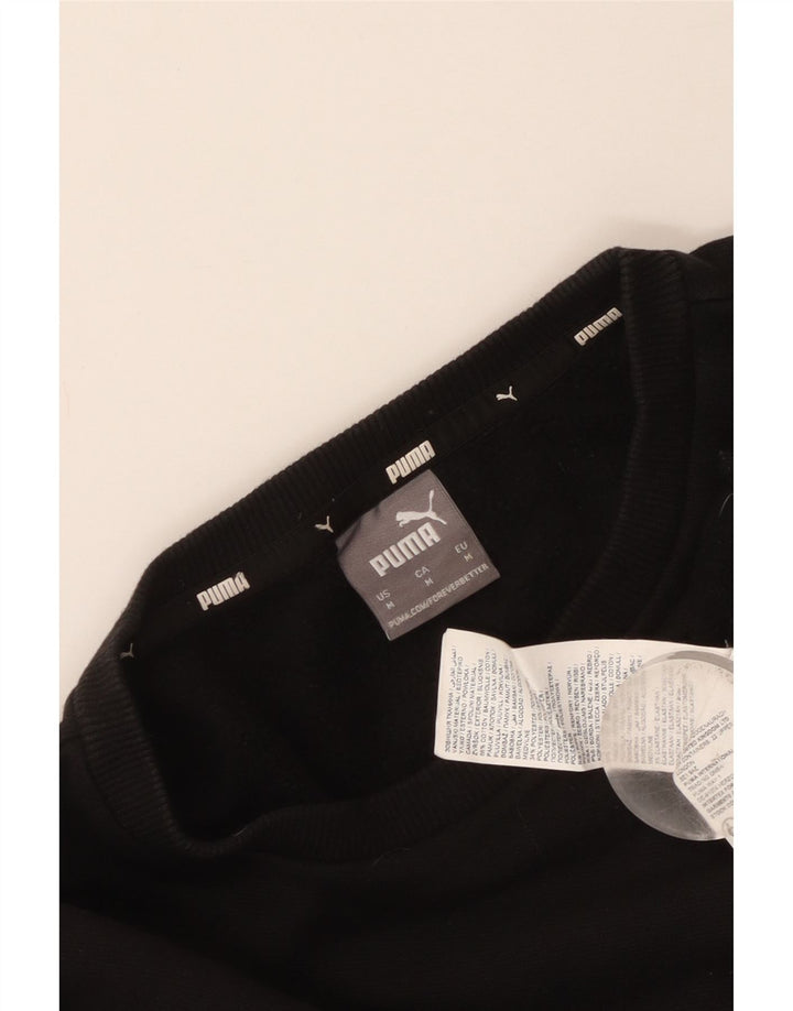 Puma Mens Sweatshirt Jumper Medium Black Cotton