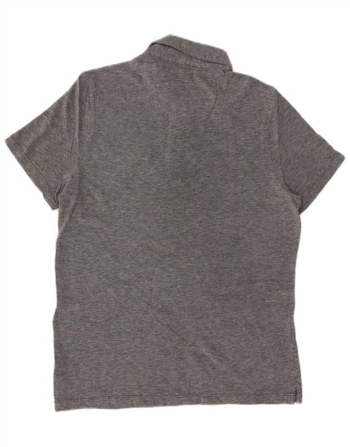 MICHAEL KORS Mens Polo Shirt Medium Grey Flecked Cotton