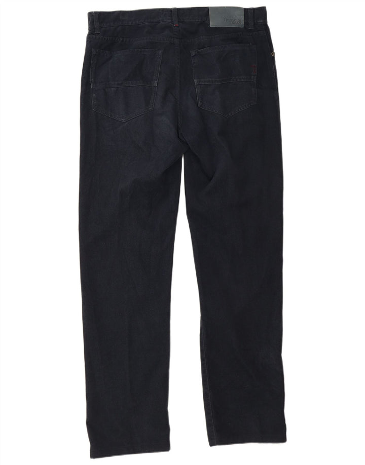 Trussardi Mens Straight Jeans W36 L31 Navy Blue