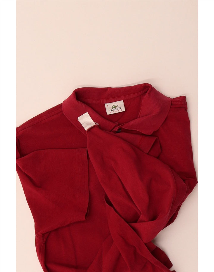 LACOSTE Mens Polo Shirt Size 4 Medium Burgundy Cotton Vintage Lacoste and Second-Hand Lacoste from Messina Hembry 