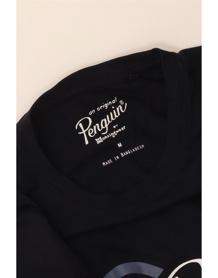 T-shirt grafica da uomo Penguin Top medio blu navy