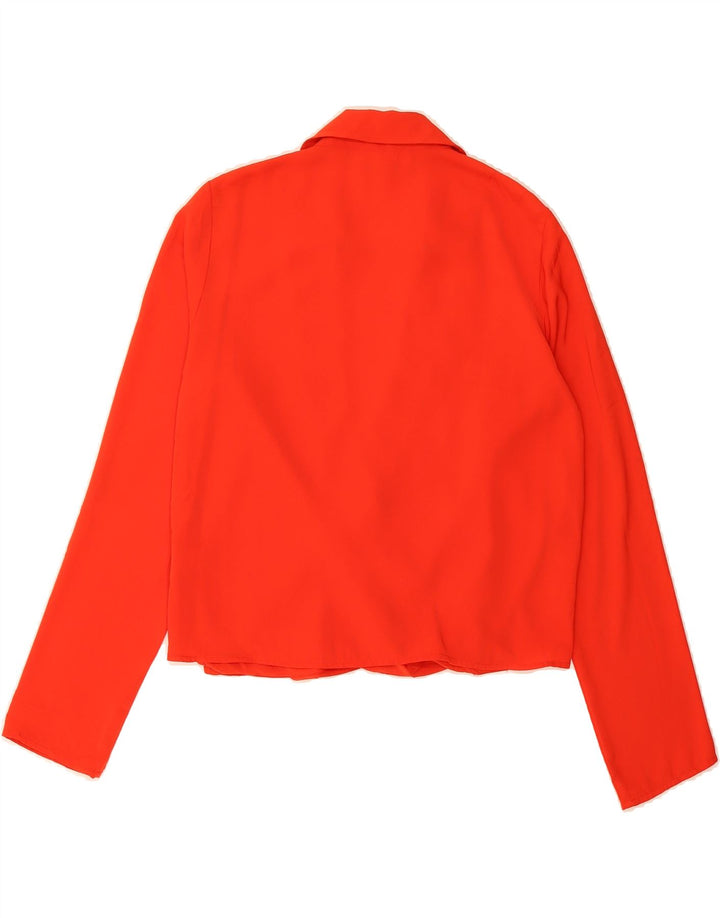 MICHAEL KORS Womens Oversized Long Sleeve Blouse Top UK 10 Small Red Vintage Michael Kors and Second-Hand Michael Kors from Messina Hembry 