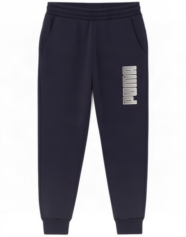 Puma Pantalon de survêtement graphique pour femme UK 10 Small Bleu marine