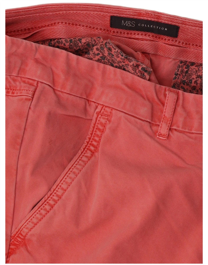 Marks & Spencer Womens Slim Chino Trousers W36 L29 Red