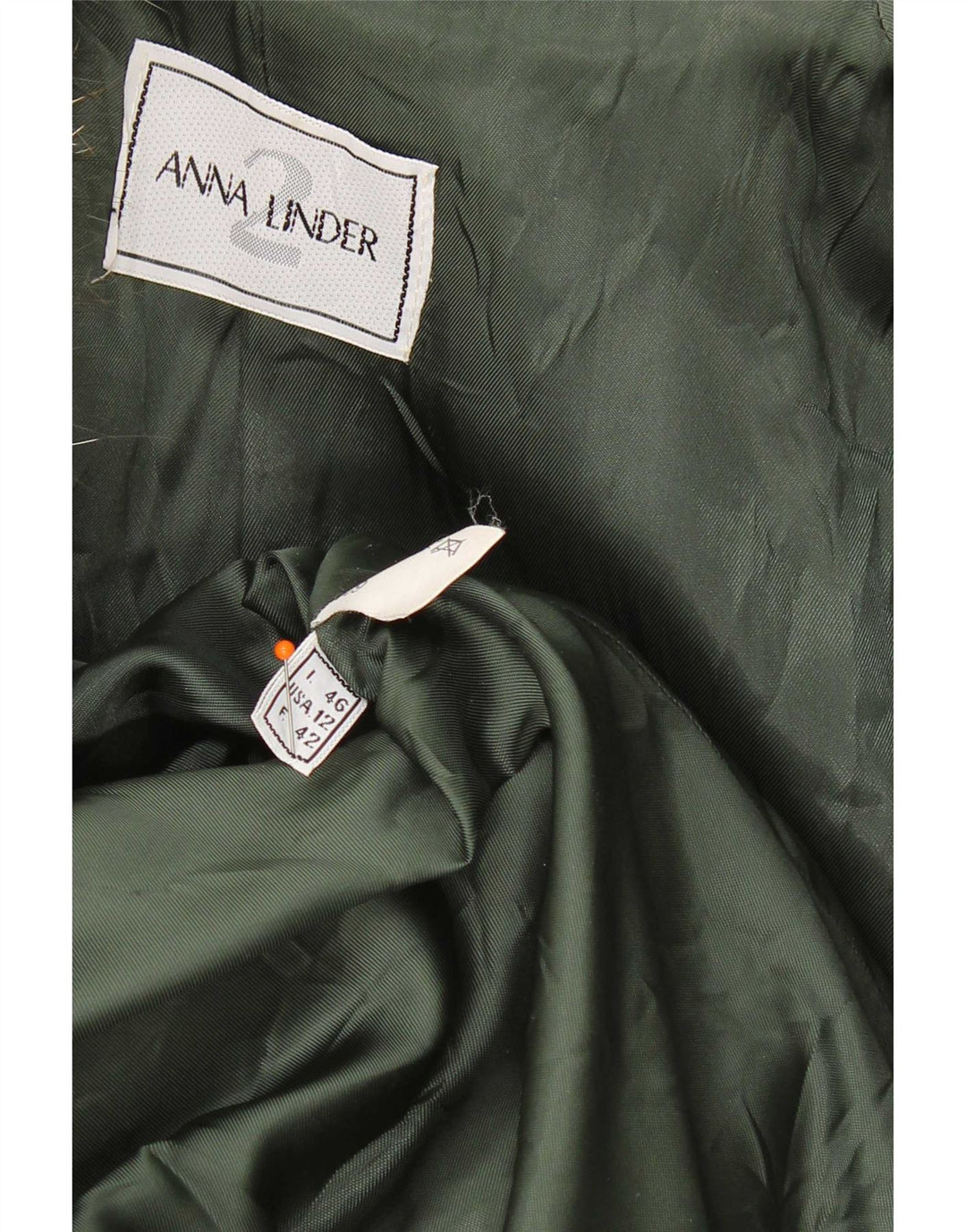 Anna Linder Womens Overcoat IT 46 Large Green Virgin Wool