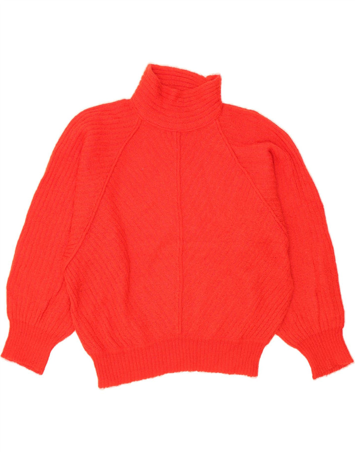 VINTAGE Womens Turtle Neck Jumper Sweater UK 16 Large Red Vintage Vintage and Second-Hand Vintage from Messina Hembry 
