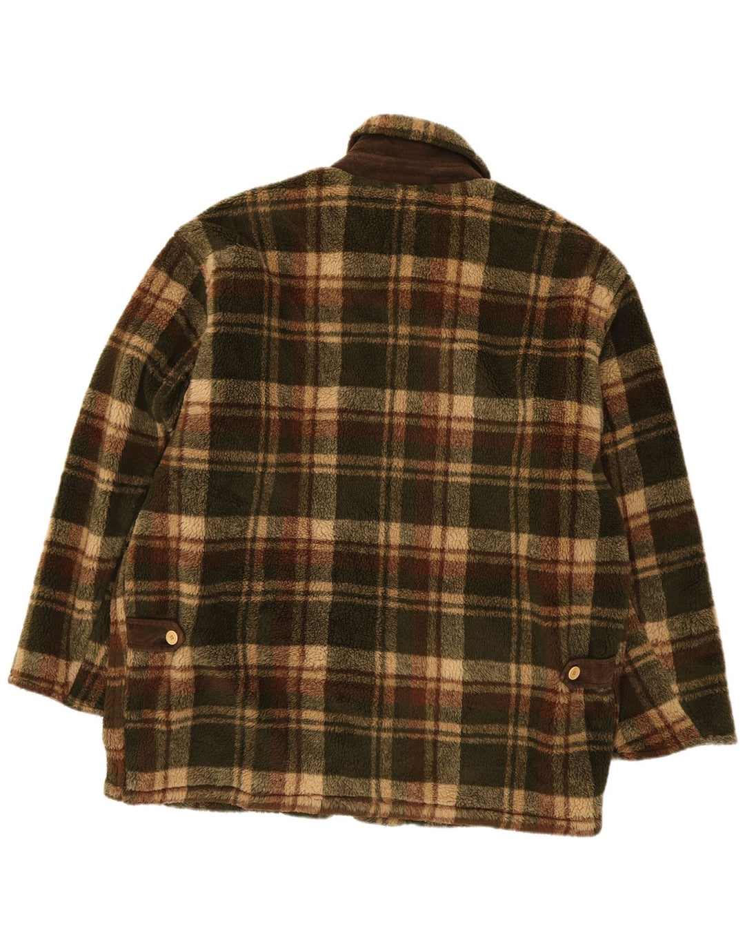 Bailo Chaqueta polar para hombre UK 42 XL Poliéster a cuadros verdes