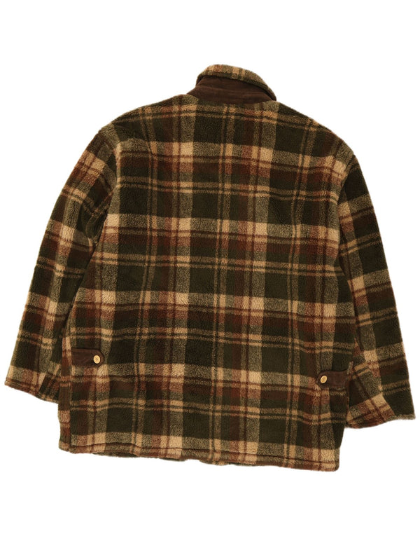 Bailo Chaqueta polar para hombre UK 42 XL Poliéster a cuadros verdes