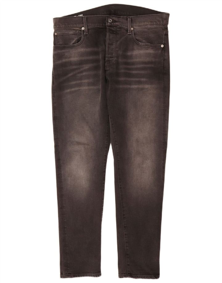 G-Star Mens Slim Jeans W34 L32 Grey Cotton