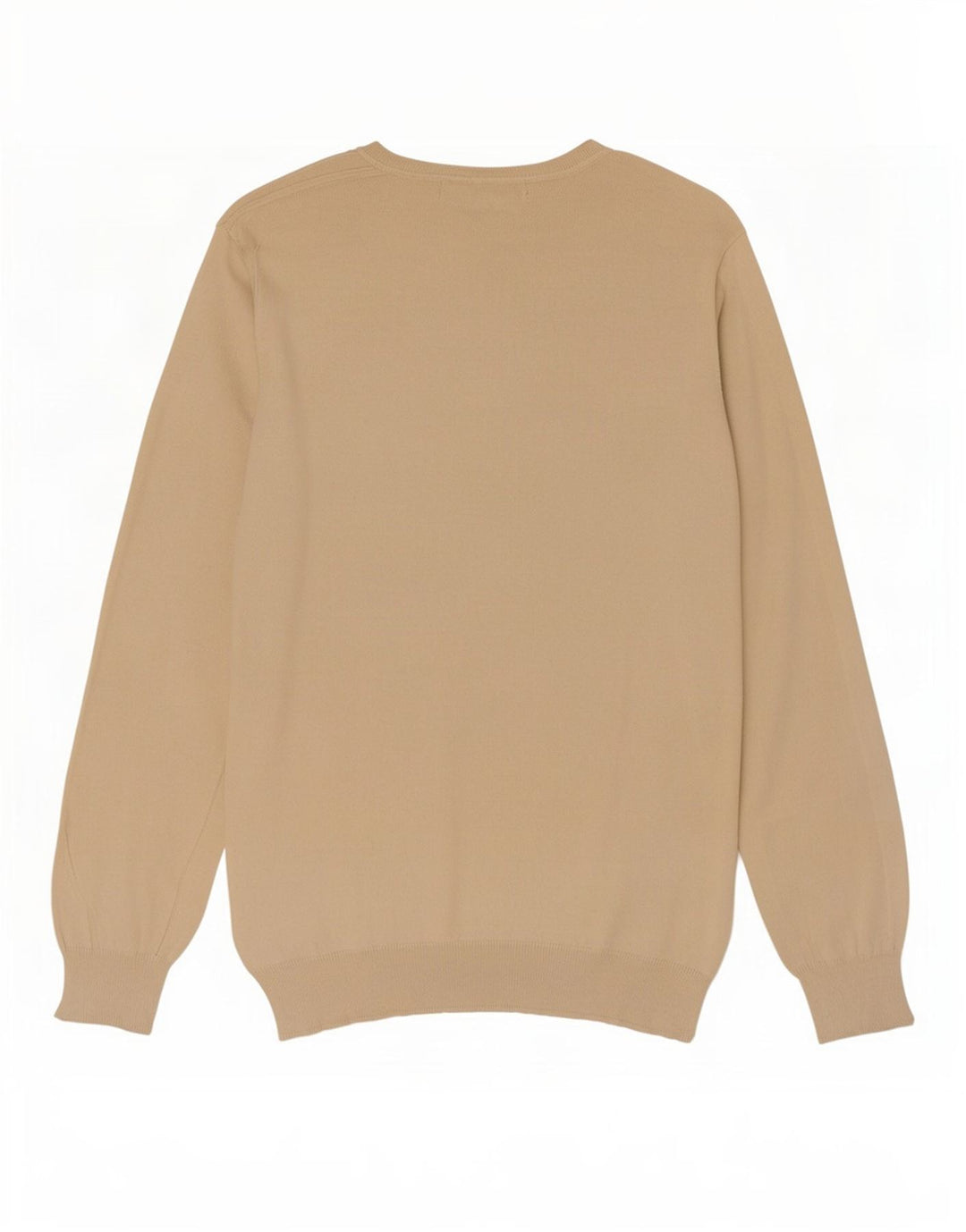 Maglione Zara da uomo con scollo a V grande in cotone beige