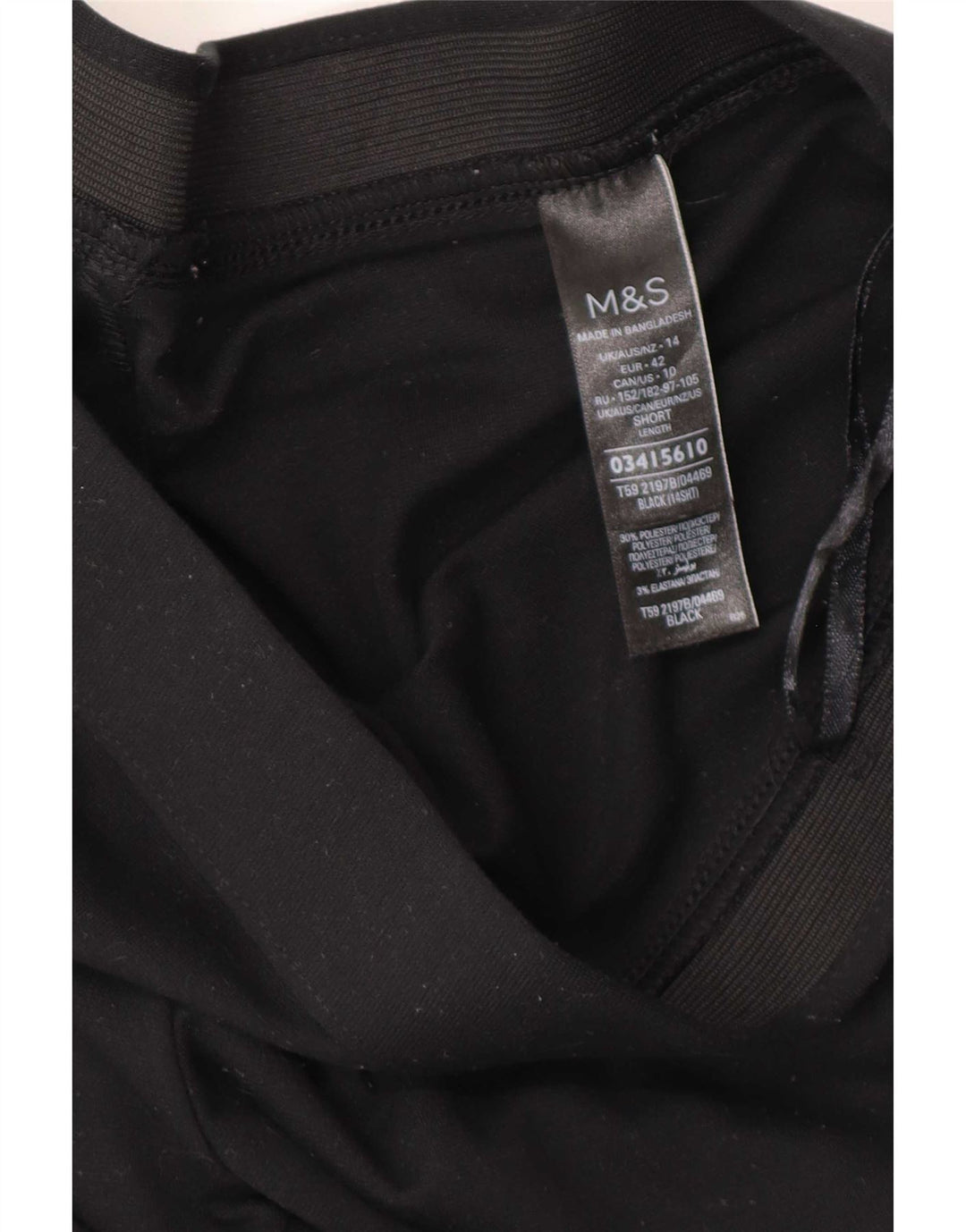 Marks & Spencer Womens Tracksuit Trousers UK 14 Large Black Viscose