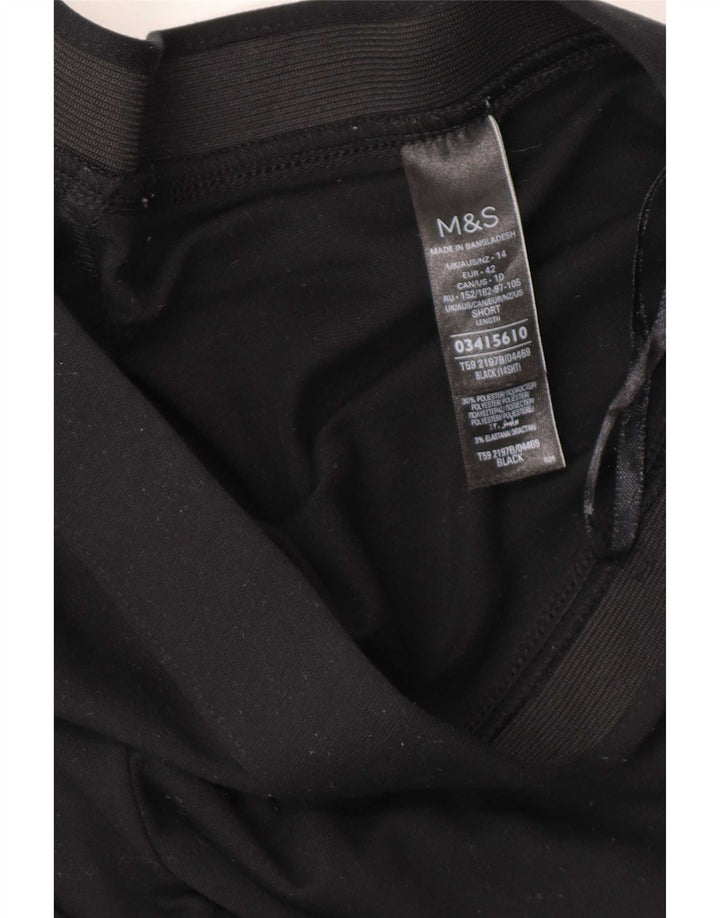 Marks & Spencer Womens Tracksuit Trousers UK 14 Large Black Viscose