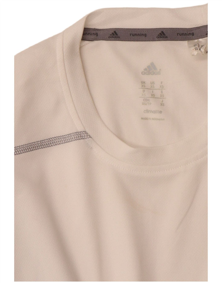 T-shirt Adidas Climalite da uomo Top XS poliestere bianco