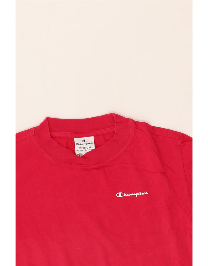CHAMPION Girls Graphic Top Long Sleeve 9-10 Years Medium  Pink Vintage Champion and Second-Hand Champion from Messina Hembry 