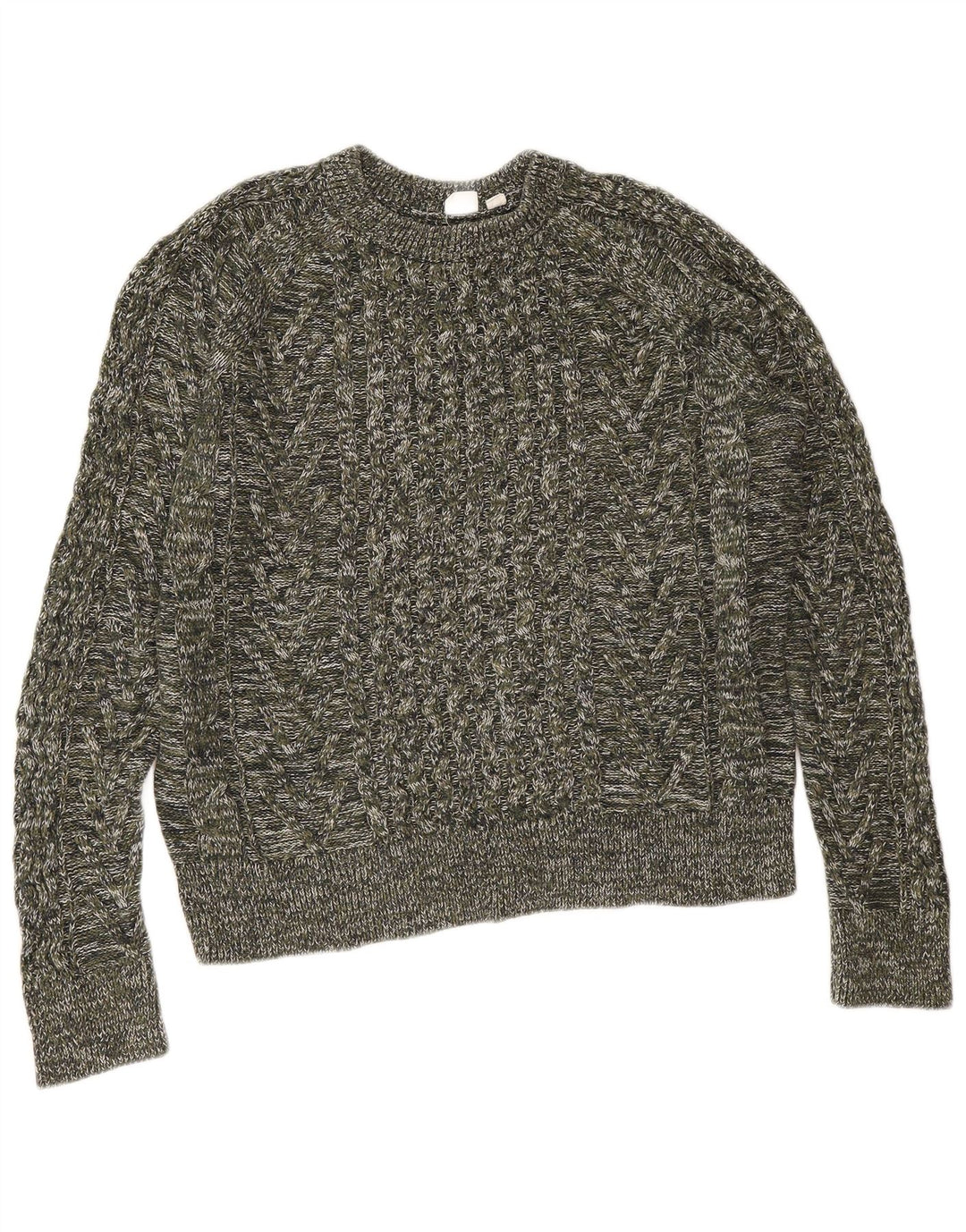 Gap Womens Oversized Crew Neck Jumper Sweater UK 16 Large Grey Flecked