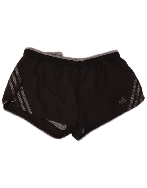 Adidas Womens Climacool Sports Shorts UK 12 Medium Black Polyester