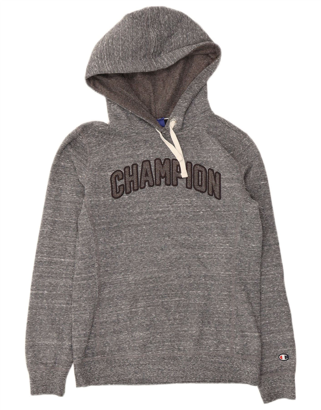 Champion Dame grafisk hættetrøje Jumper UK 12 Medium Grey Flecked Polyester