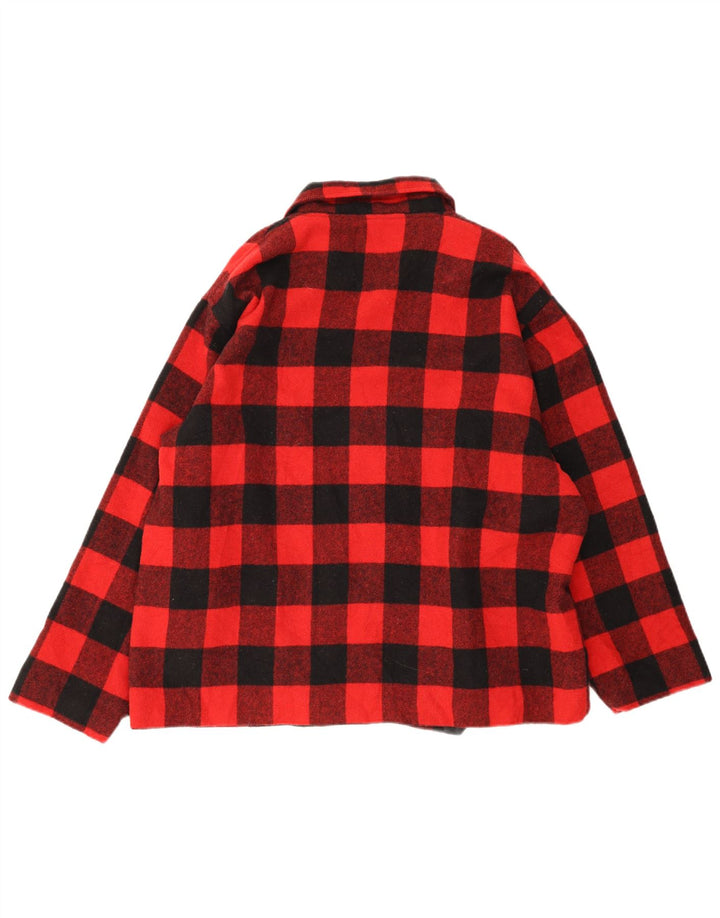 Movie Mens Shacket Jacket UK 40 Large Red Gingham