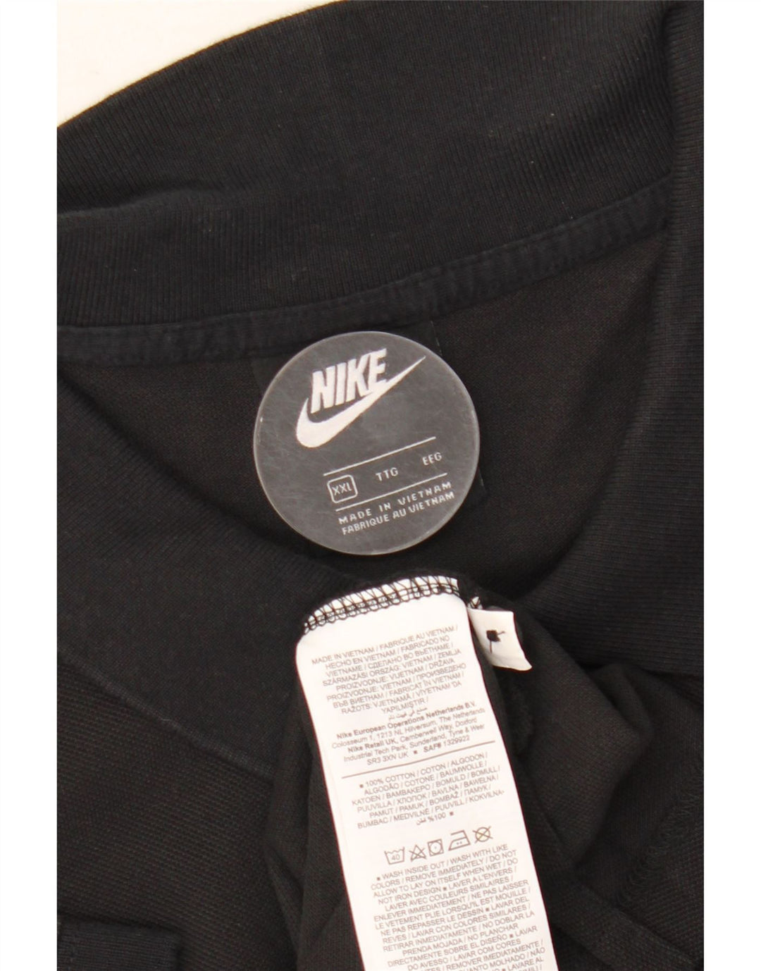 Nike Mens Polo Shirt 2XL Black Cotton