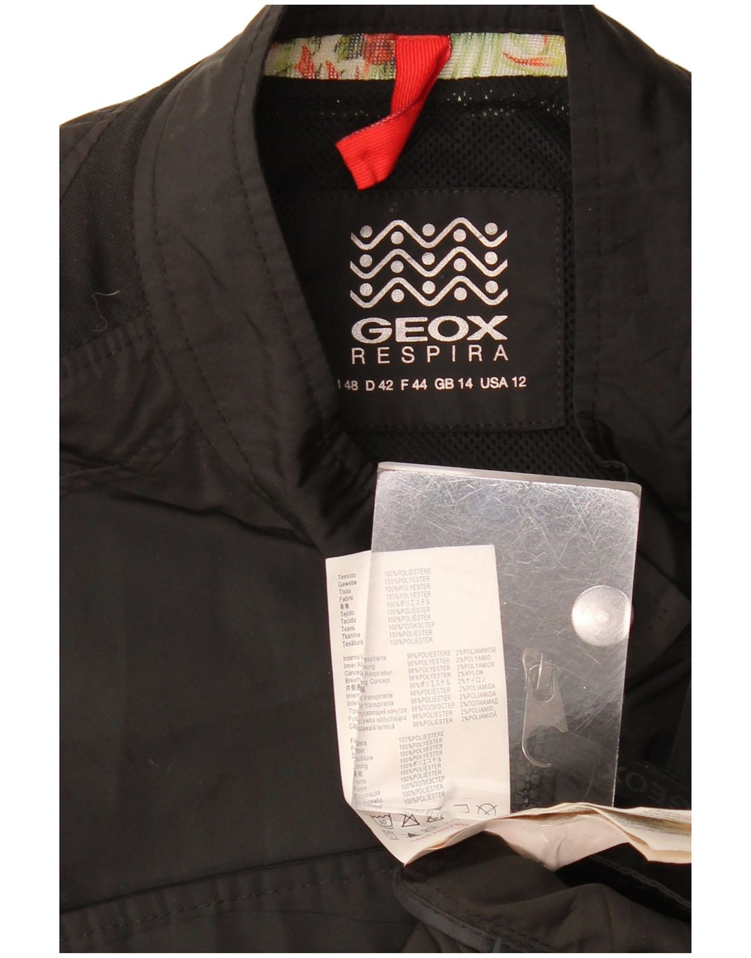 Женский бомбер Geox Respira UK 14, большой черный полиэстер