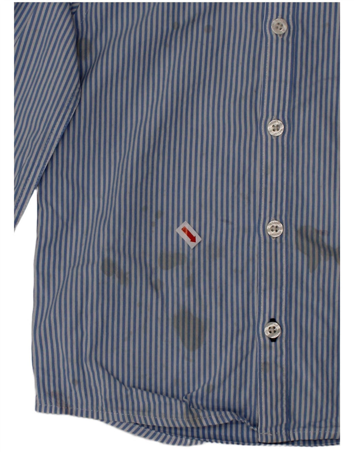 TOMMY HILFIGER Boys Shirt 6-7 Years Blue Striped Cotton