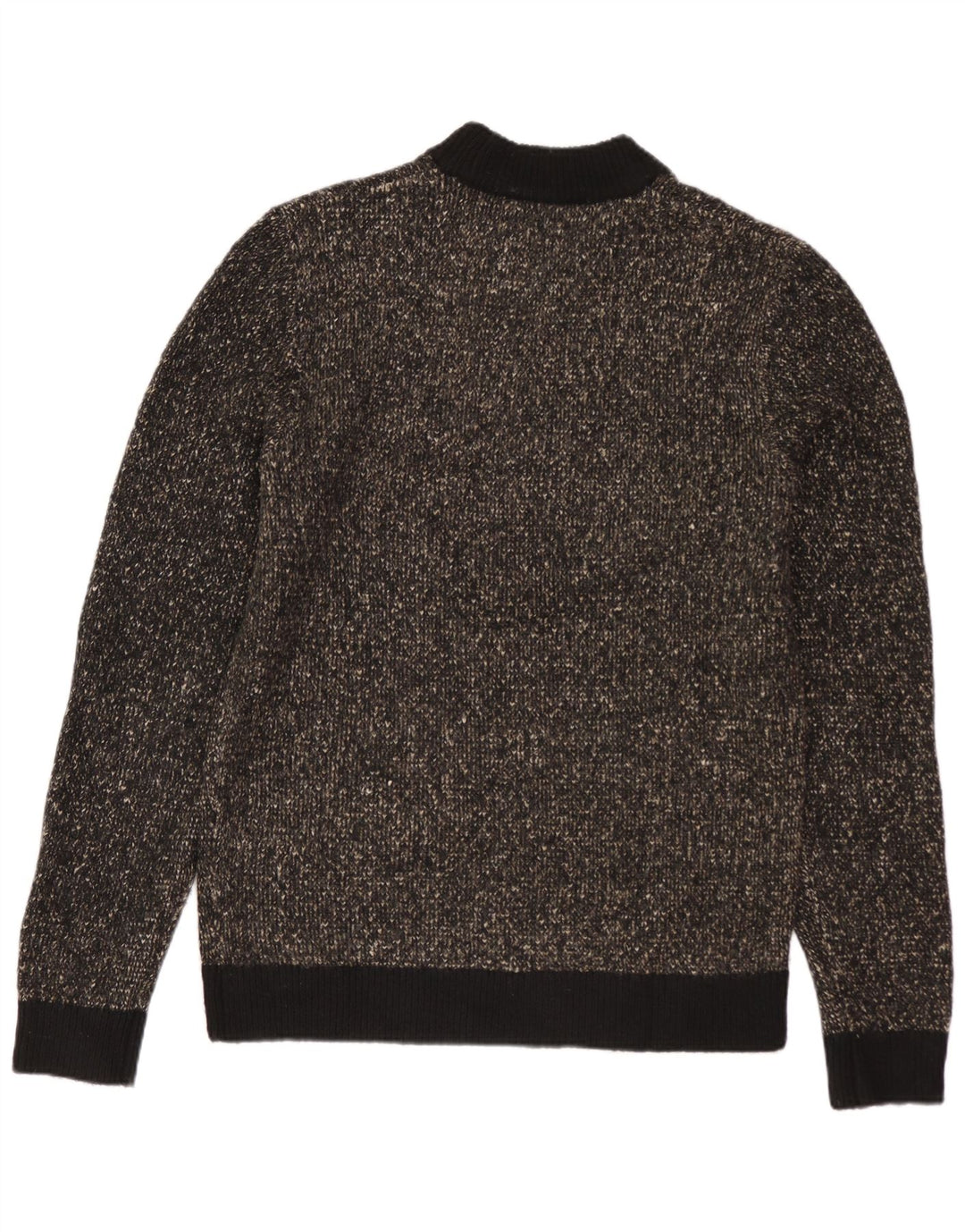 JACK & JONES Herren-Pullover mit Rundhalsausschnitt, Mittelschwarz geflecktes Polyester