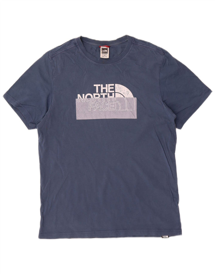 The North Face Herre grafisk T-shirt Top Medium Blue Bomuld