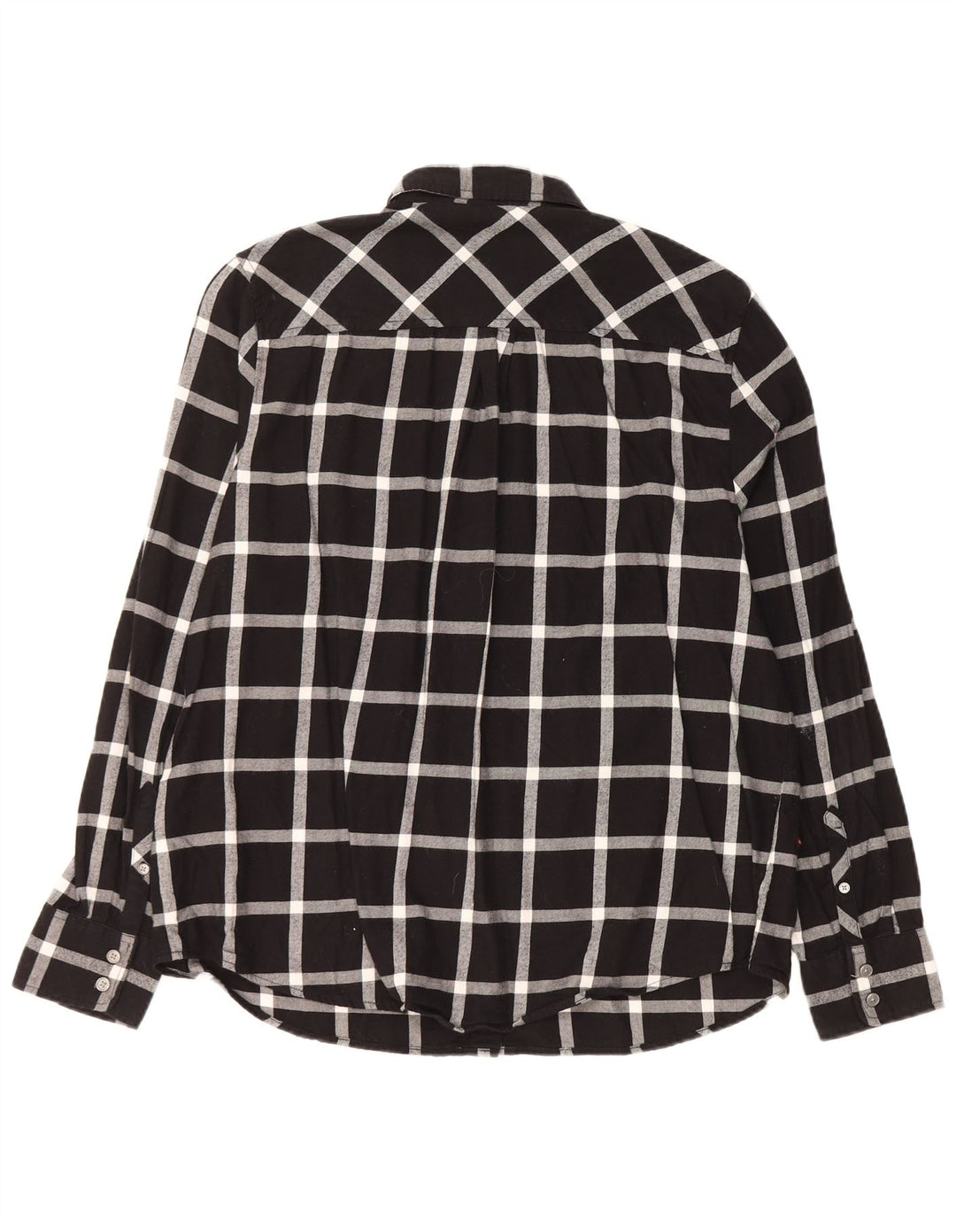 J. CREW Womens Flannel Shirt UK 16 Large Black Check Cotton