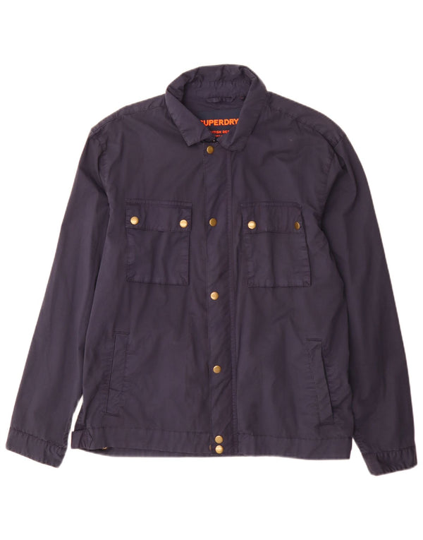 Jaqueta utilitária masculina Superdry UK 38 algodão azul marinho médio