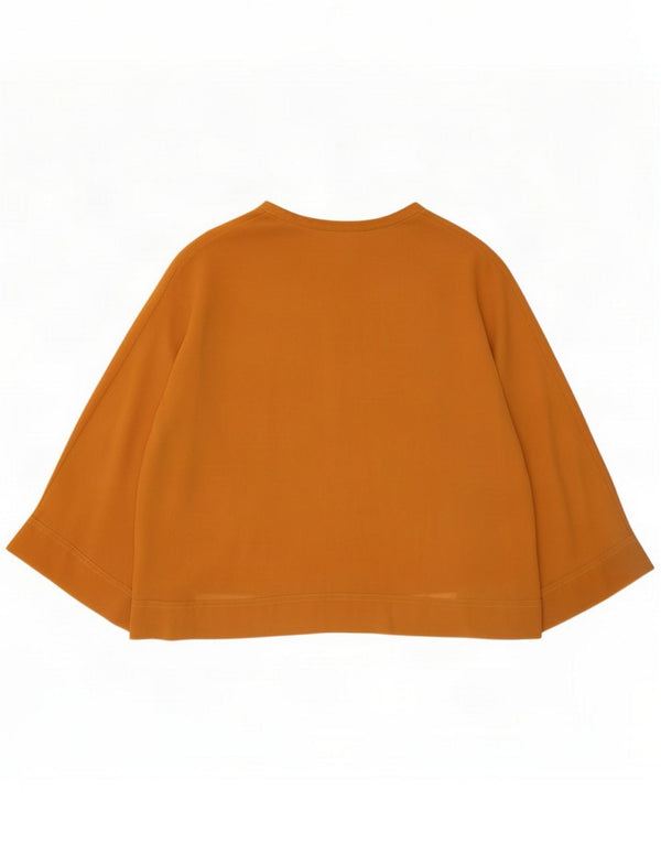 Zara Haut chemisier surdimensionné à manches 3/4 pour femme UK 18 XL Orange Viscose