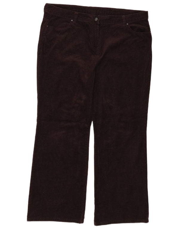 Marks & Spencer Damen Gerade Cordhose UK 22 3XL W42 L31 Braun