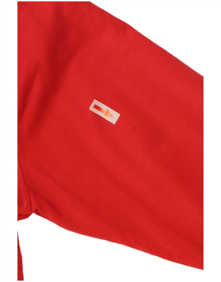 Maglione con cappuccio e zip da donna Converse UK 18 XL rosso poliestere