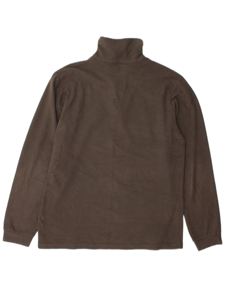 Maglione in pile Champion da uomo con zip e collo grande grigio