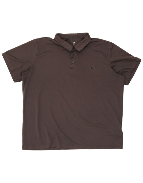 Polo Adidas Uomo Climalite 2XL Poliestere Grigio