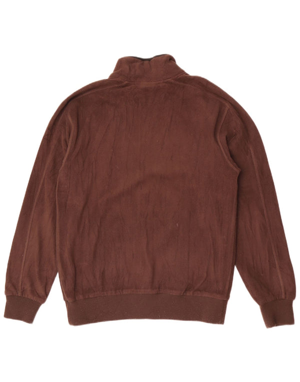 Champion Mens Fleece Jacket UK 38 Medium Brown Polyester Sports