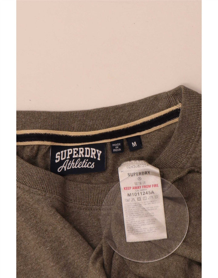 Superdry Herre T-shirt Top Medium Khaki Flecked Bomuld