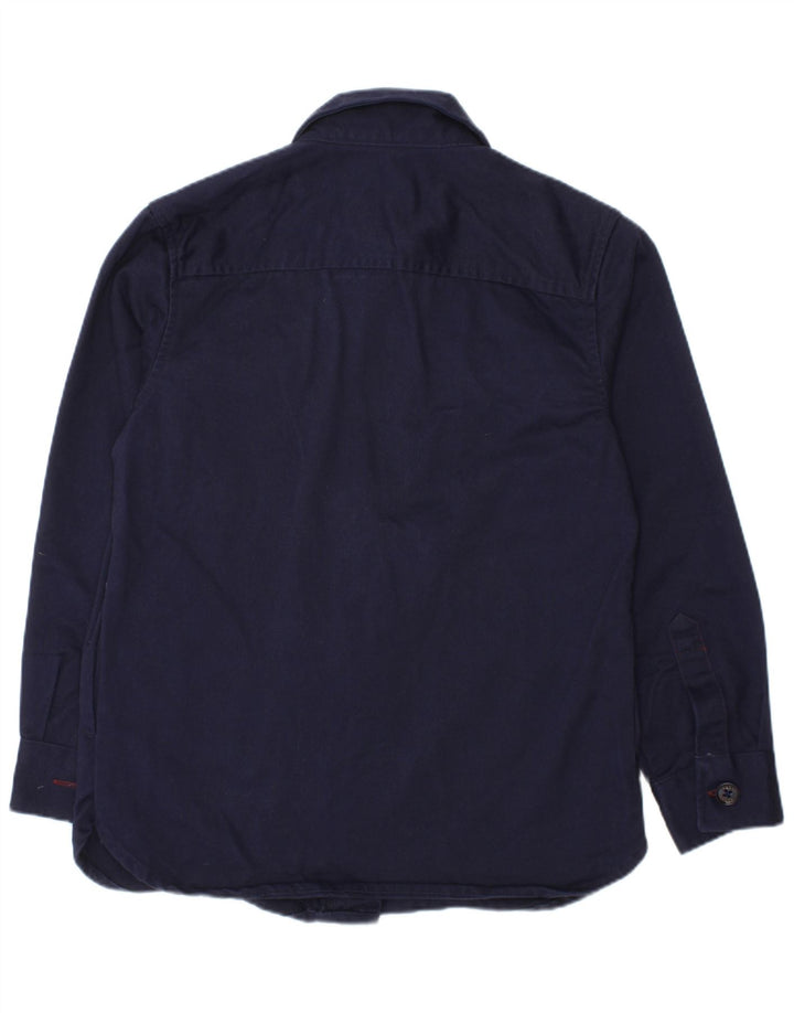 TED BAKER Drenge flannelskjorte 6-7 år marineblå bomuld