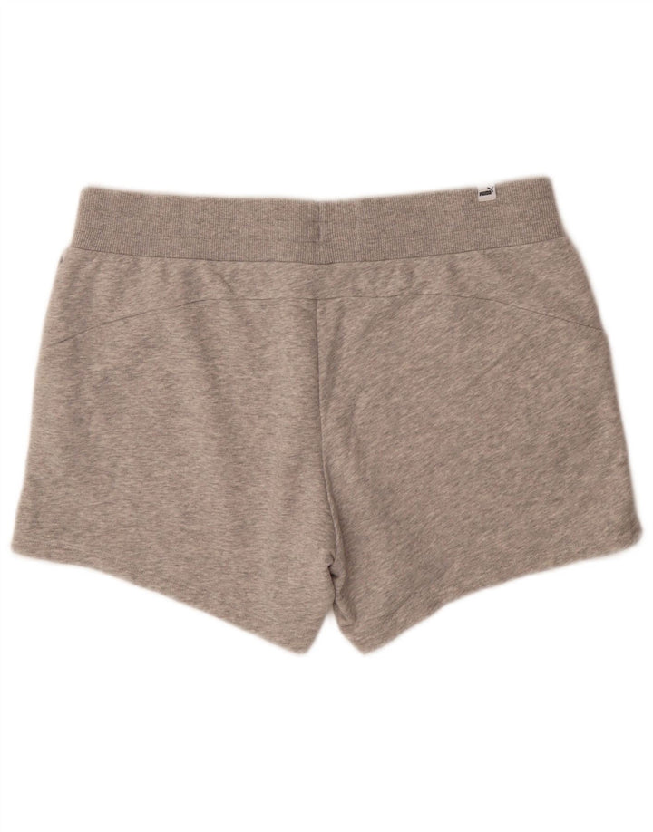 PUMA Womens Sport Shorts UK 16 Large Grey Cotton